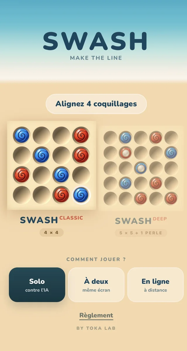 Swash: choosing between the 4x4 and 5x5 boards